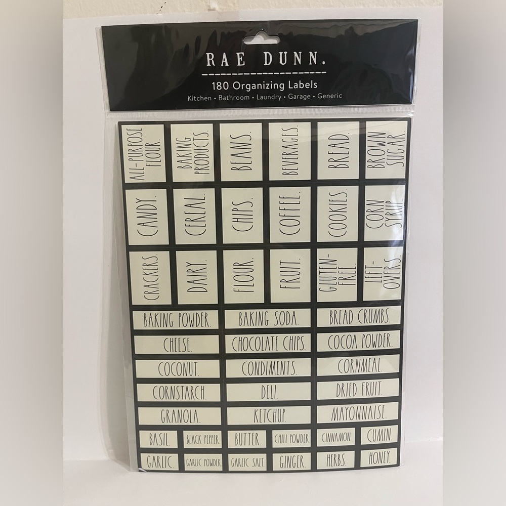 RAE DUNN ORGANIZING LABELS